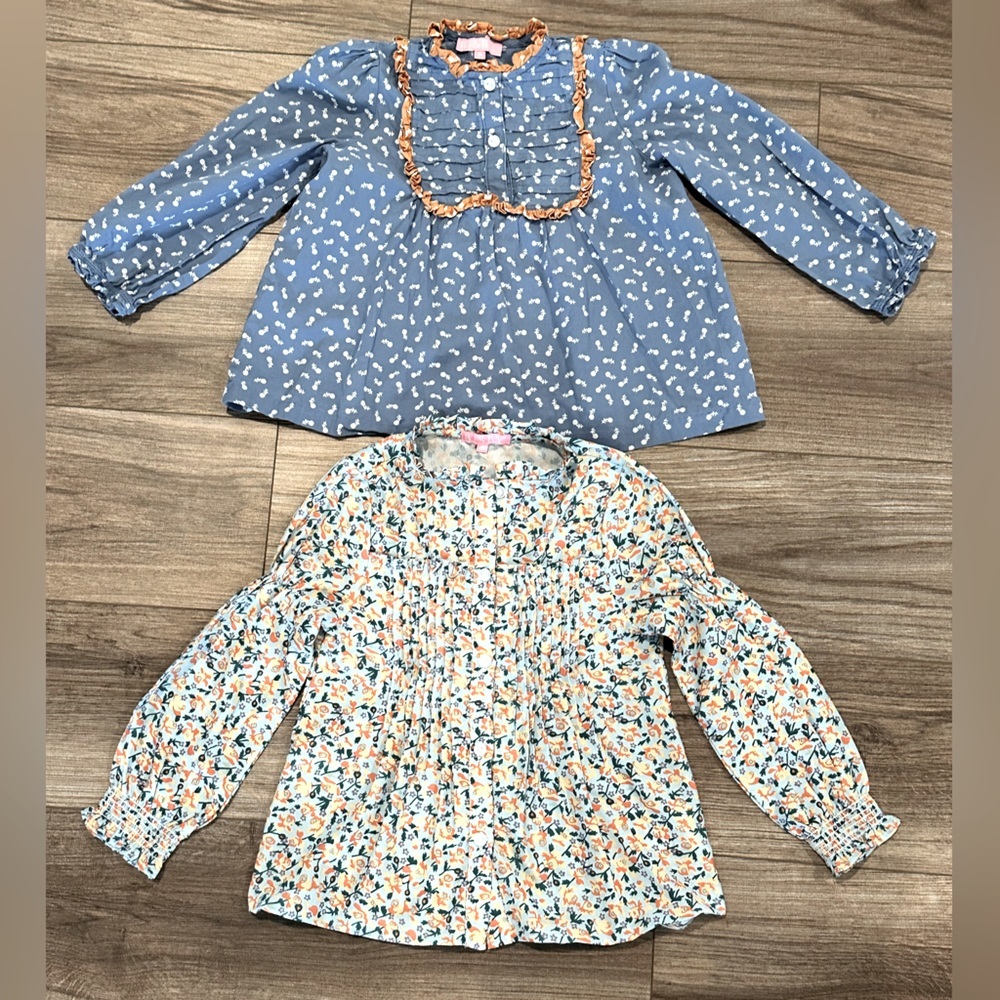 Bisby Bundle of Girls 6 Long Sleeve Blouse Tops
